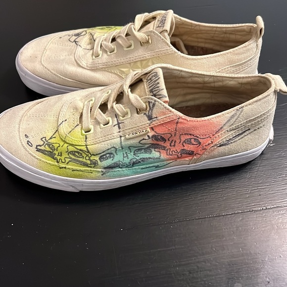 Project Canvas Unisex Persue Mono Low Skulls Sneaker - Picture 1 of 9